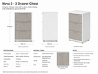 NOVA 3 Drawer Chest